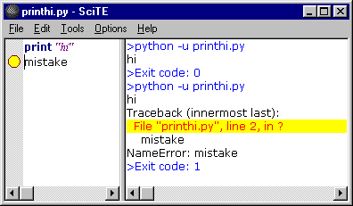 scite parameters